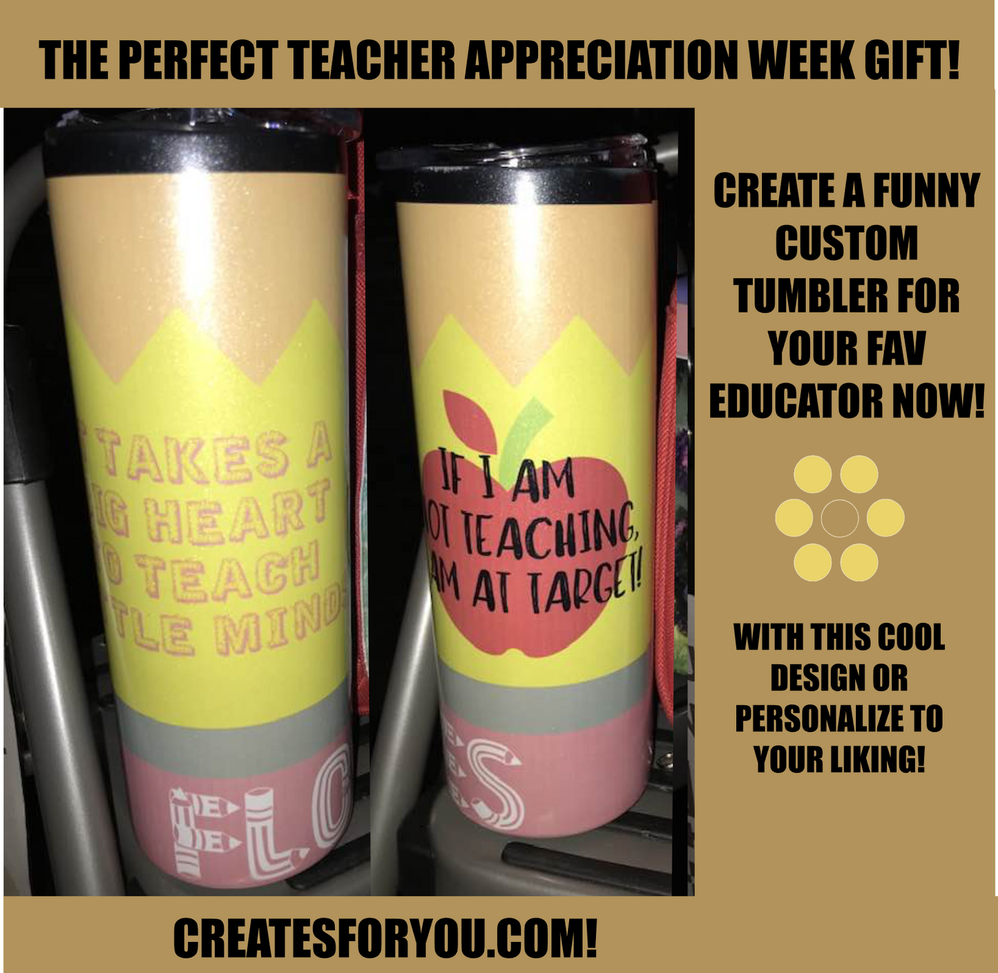 TEACHER TUMBLERS-CREATE YOUR OWN! Any image, name, customize, personalize for you