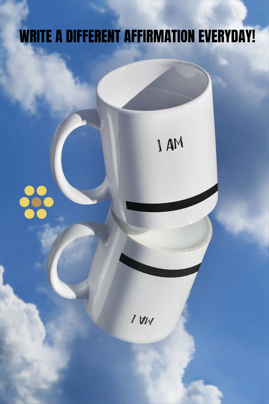Write In Your AFFIRMATION Daily Motivational MUGS! CREATE YOUR OWN COLOR CHANGING AND HUGE BLACK MUGS!WRITE IN YOUR DAILY AFFIRMATIONS!