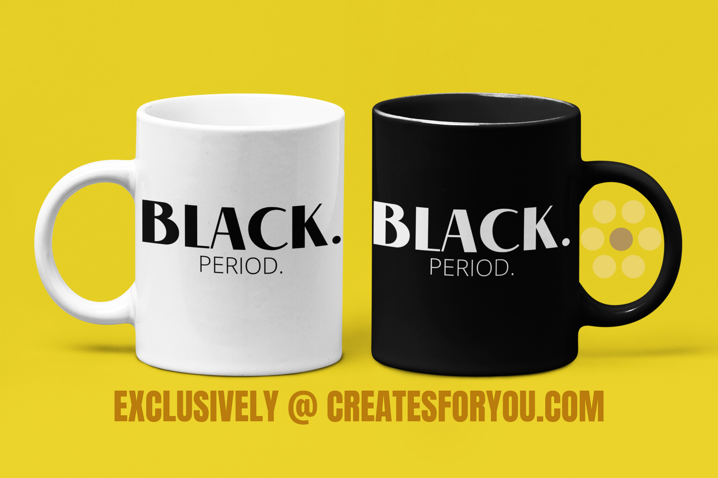 "BLACK. PERIOD" Juneteenth Mugs: Empower Every Sip with Black History