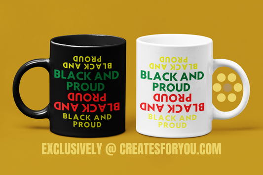 "BLACK&PROUD" Juneteenth Mugs: Empower Every Sip with Black History